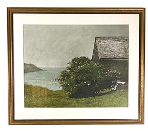 Lot ArtM22 -  'island Roses' Cape Cod By Jamie Wyeth - Litho Matted With Glass