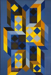 Lot ArtM24 - Large Geometric Abstract Tridimor, 1969 By Victor Vasarely