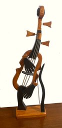Lot ArtM25 - Wood Violin Music Abstract Sculpture 21' Tall