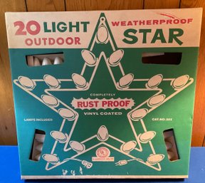 Lot 166- New Old Stock! Vintage Lighted Outdoor Star Decor