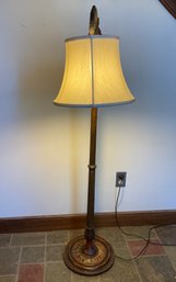 Lot 57- Beautiful! Wooden Pole Lamp 4' 5'