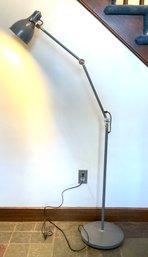 Lot 58- Industrial Grey Pole Lamp - Adjustable