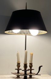 Lot 62- Brass Table Lamp With Candles - 21 Inches