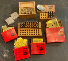 Lot 88- Machine Cut Steel Letters And Numbers & Lockedge Brass Stencils - Usa Made