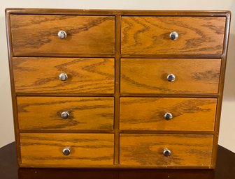 Lot 200SES- Apothecary Oak Accent Chest - 8 Drawers