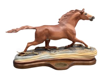 Lot 1RR- Limited Edition Of 50 Porcelain Sculpture The Spirit Of Freedom USA Stallion 1776-1976 Horse Signed