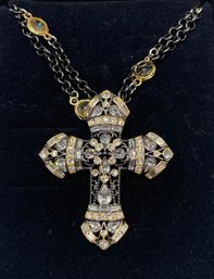 Lot 83 - Crystal Ornate Statement Cross