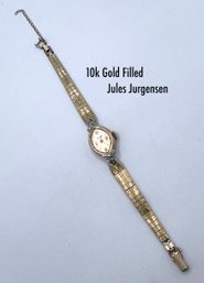 Lot 102 - Vintage 10K GF Gold Filled Jules Jurgensen Watch