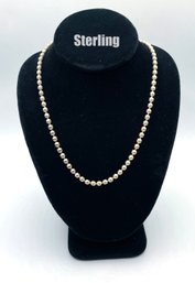 Lot 13: Sterling Silver Balls Necklace