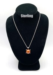 Lot 19: Honora Sterling Silver Brown Authentic Pearl Pendant Necklace