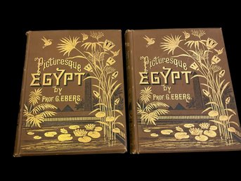 Lot 22- Rare Cassell & Co. Egypt Descriptive Historical 2 Volumes Picturesque By Prof. G. Ebers