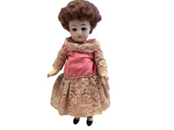 Lot 19RR- J D Kestner Child Doll 1805-1938 Germany Porcelain Bisque Open Mouth Blink Eyes
