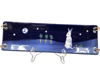 Lot 12RR- 1987 Legends Of The Moon Rabbit Series Lim Ed Oblong Serving Dish Signed Hard To Find