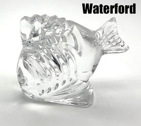 Lot M21- Signed Waterford Crystal Fish Paperweight
