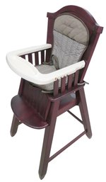 Lot 21SES - Eddie Bauer Newport Collection Cherry Wood Baby High Chair With Pad