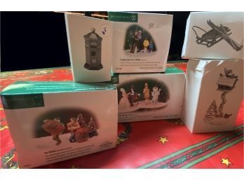 Lot 59 - Department 56 Lot Of 6 Accessories Christmas In The City Dickens Village