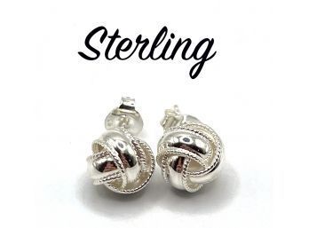 Lot 47- Sterling Silver Love Knots Earrings