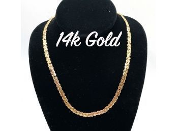 Lot 90- 14k Gold Milor Italy Thick Link Chain 23 3/4 Inches