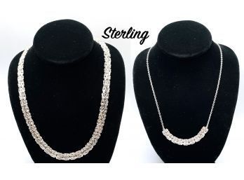 Lot 36- Sterling Silver Necklace Chain Lot Of 2