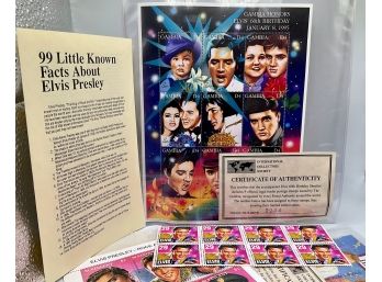 Lot 2- New The King Elvis Presley Stamp Collection 1990s