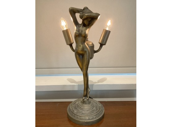 Antique Art Deco Nude Lady Lamp