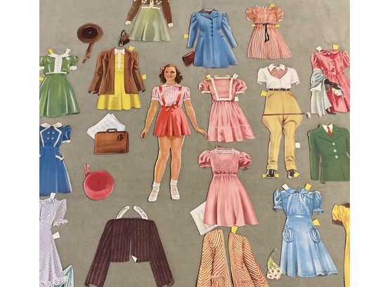 Vintage Paper Doll Lot -  With Clothes & Accessories