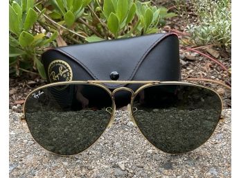 Vintage Ray-Ban Aviator Sunglasses And Case