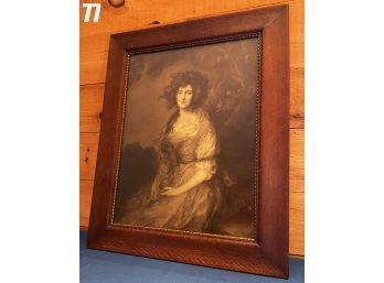 Lot 77 - Framed Portrait De Mrs. Shepidan Collection Lord Rothschild - Thomas Gainsborough