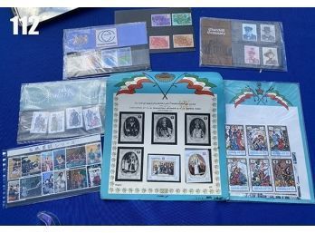 Lot 112 - Stamp Collection In Metal Tin Foreign & US - Cancelled & Uncancelled