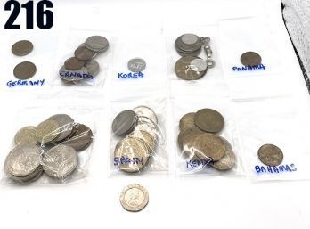 Lot 216 - Mixed Foreign Coin Lot