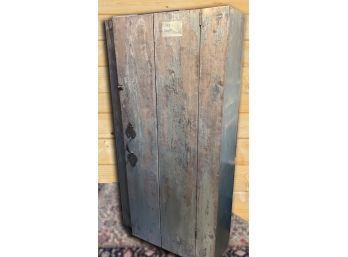 Primitive Farmhouse Jelly Cabinet From Pennsylvania Rustic Blue Chippy Paint