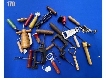 Lot 170 - Vintage Lot Of Wine Openers, Can Openers, Kitchen Drawer Items