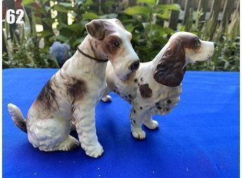 Lot 62 - Dog Lot Of 2 Spaniel And Champion Wire Hair Terrier Figures 5 1/2 - 6'