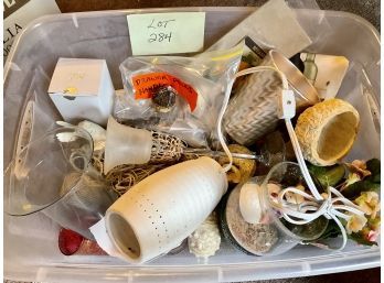 Lot 284 -Mystery Bin Of Fun! Planters, Candle Holders, Vases And More