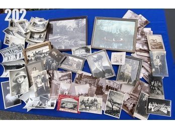 Lot 202 - Large Lot Of Black And White Photographs - Antique 1800s Photo Prints - Postcards