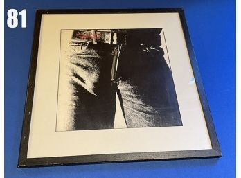 Lot 81 - Rolling Stones Sticky Fingers Memorabilia Framed 18x18