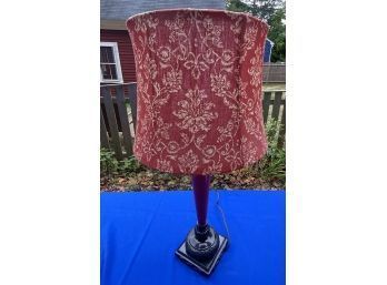 Lot 175 Red French  Country Table Lamp