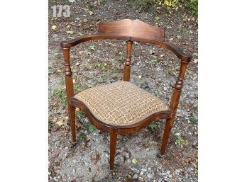 Lot 173 - Antique Corner Chair With Wheels