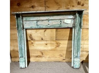 Lot 281 - Distressed Country Farmhouse Green Mantle 50 X 49