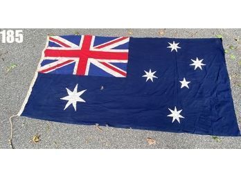 Lot 185 - Vintage Australian Defiance Union Jack Flag - Large - 53 X 9