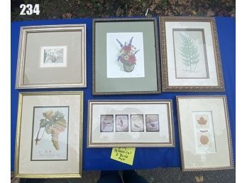 Lot 234 - Botanical & Birds Art Lithos Signed And Numbered - Framed