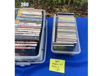 Lot 260 - Media Lot CDs & DVDs