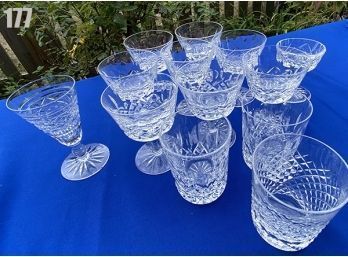 Lot 177 - Signed Waterford Crystal Stemware Glasses Lot Of 13