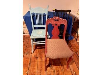 Lot 276 - Lot Of 3 Vintage Chairs - Sturdy