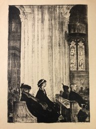 'The Sermon' Lithograph (Trial Proof), A.S. Hartrick (Britian, 1864-1950) - #S28-2L
