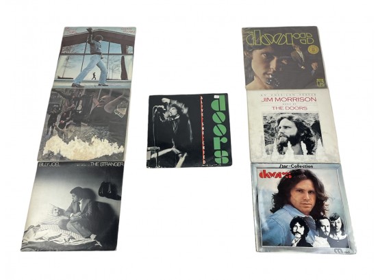 Lot Of 7 LP Vinyl Records - Billy Joel, The Doors, Jim Morrison - #W3-2