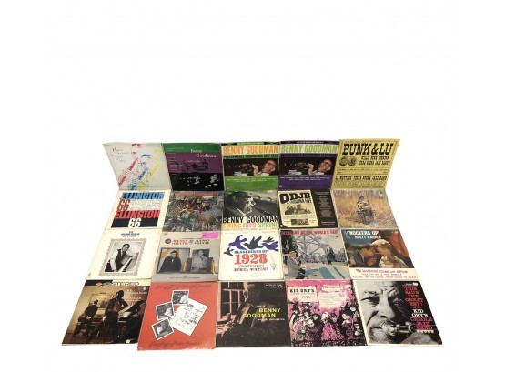 Lot Of 20 LP Jazz Records - Rusty Warren, Kids Ory's, Bunk & Lu, Benny Goodman & More - #RR2-10
