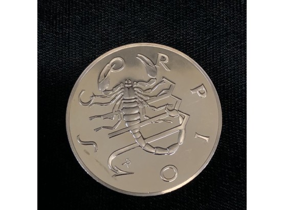 Franklin Mint Bronze Scorpio Zodiac Coin Medallion - #B-R3