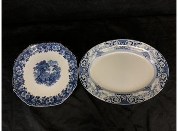JHW & Sons Tokio Stoneware & Enoch Wedgwood Woodland Platter - Made In England - #S1