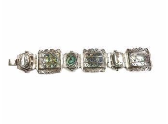 Sterling Silver Bracelet With Abalone - #A